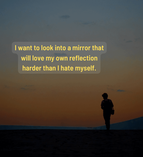 I want to look into a mirror that will love