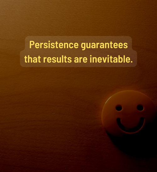 Persistence guarantees that results are inevitable. - mindset quotes for business