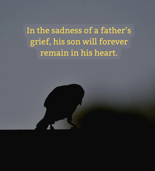 In the sadness of a father’s grief, his son will forever remain in his heart.